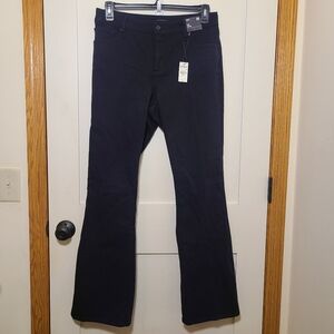 NWT Express Bootcut Textured Mid Rise Black Jeans Size 12 Curvy